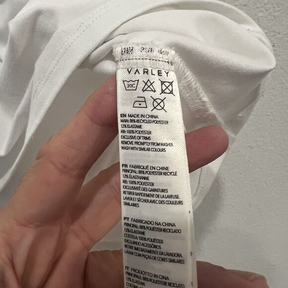 Varley Hessian Performance Tank Top Women’s Sz Xs White Sleeveless Stretch READ - Picture 4 of 7